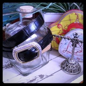 LEATHER BLACK/BROWN  REVERSIBLE BELT